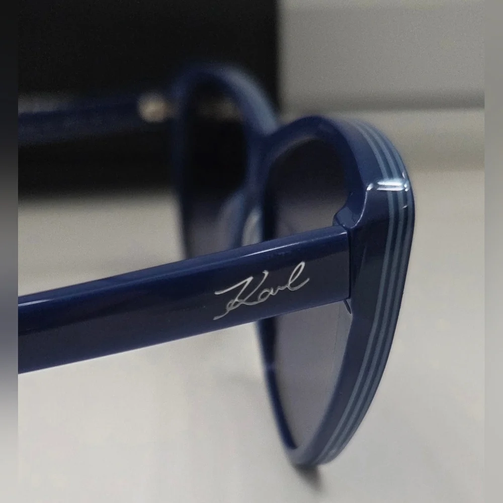 Karl Lagerfeld KL6103S Blue Cat Eye Sunglasses NWT w/ Case Retro Designer UV